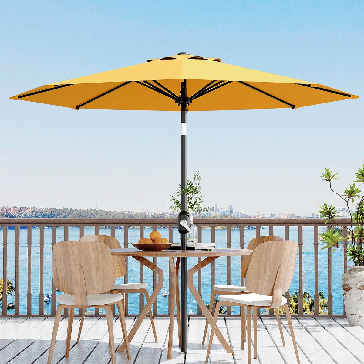 ebay opalhouse patio umbrella 11' Octagon Beige Canopy 10ft  10ft canopy provides generous shade ideal for poolside lounging Green Garden & Patio Umbrellas
