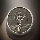 2021 1 Oz Lady Justice Gibraltar Silver Coin .999 Fine, Only 5k Minted