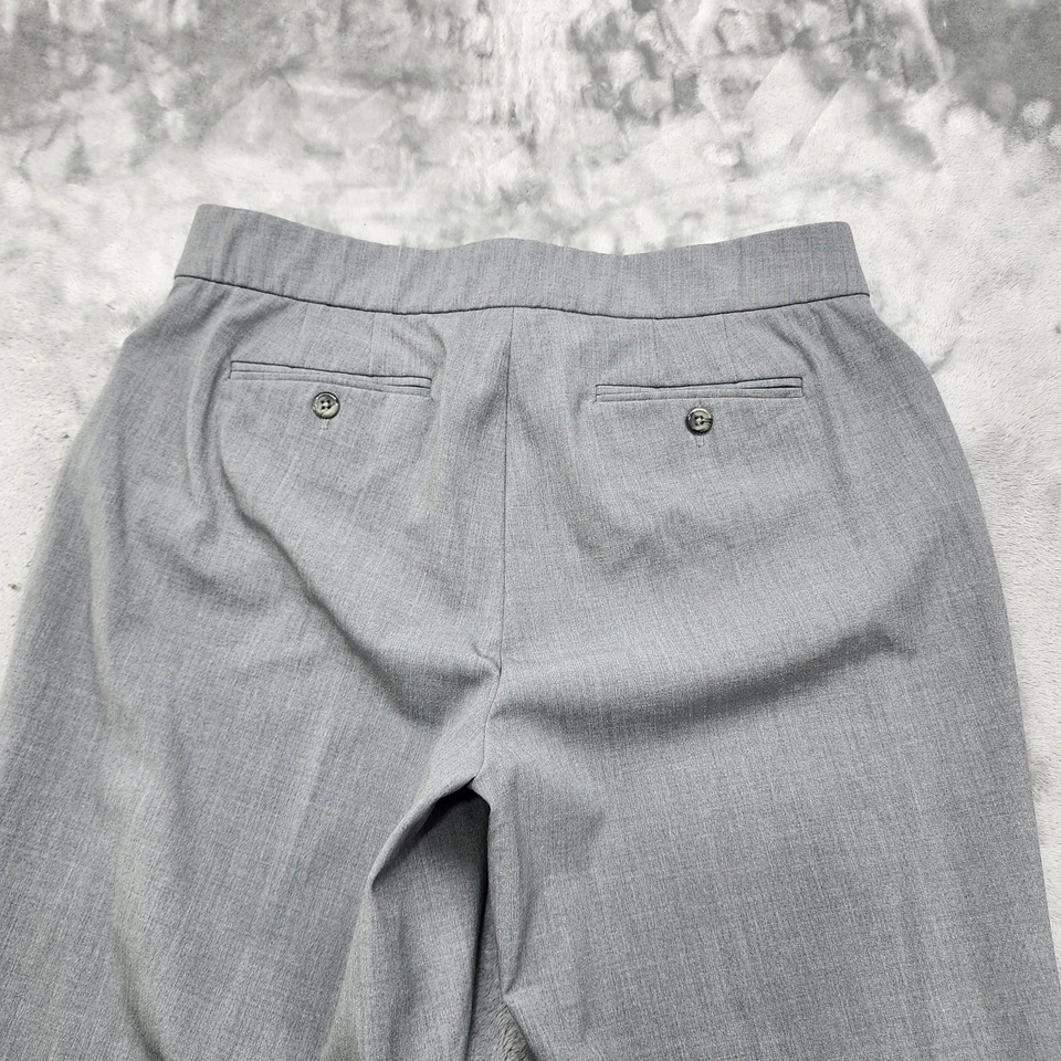 JM Collection 裤子女式 12 灰色中腰直筒裤腿弹力办公室 — 第 3/4 张图片