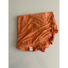 Kate Quinn Burnt Orange Bamboo Viscose Swaddle Blanket Lettuce Edge O/S