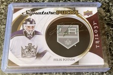 2015-16 Trilogy Hockey Felix Potvin Signature Pucks L.A. Kings