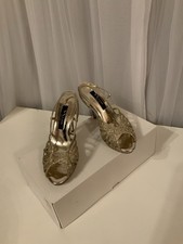 Nina New York Gold Sparkle High Heel Dress Shoes Size Women s 6M
