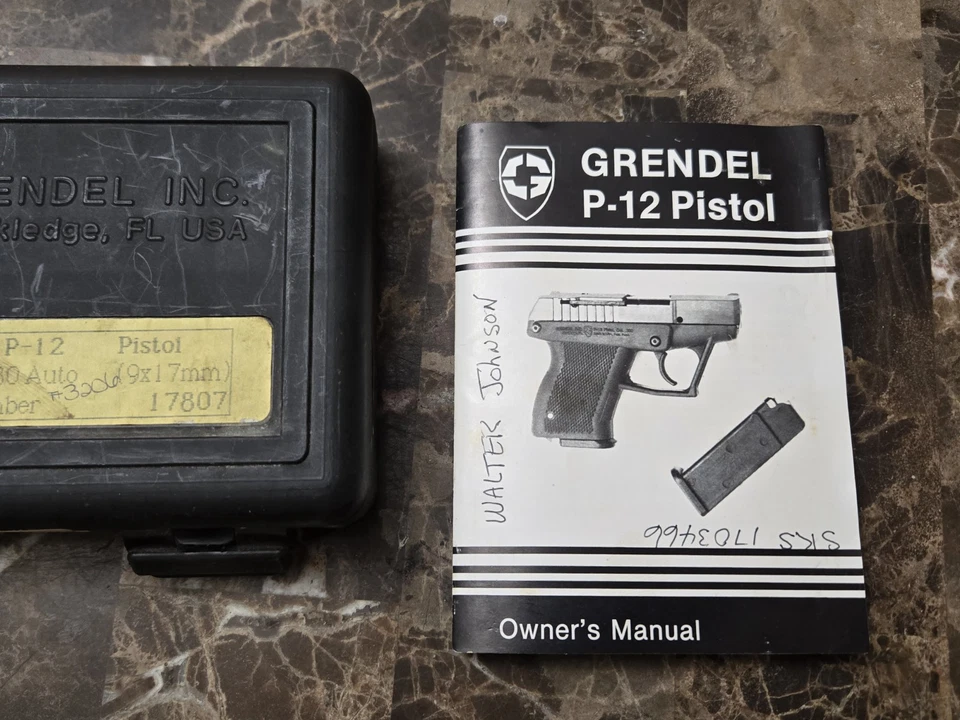 Grendel P-12 380 AUTO 9X17MM OEM ESTUCHE RÍGIDO Y MANUAL Foto 2 de 4