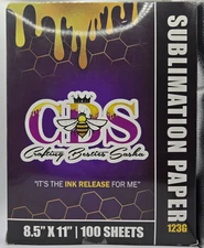 Sublimation Paper 8.5" x 11" - 100 Sheets - Crafting Besties 123G - NEW