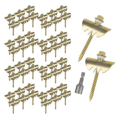 50 Pieces Wire Fence Fasteners Reuse Fence Staples for Woven Fence Wire Mesh