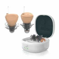 Digital Rechargeable Hearing Aids Noise Cancelling Sound Amplifier Enhancer CIC