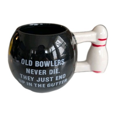 Vintage 1985 Old Bowlers Coffee Mug MSR Imports BOWLING