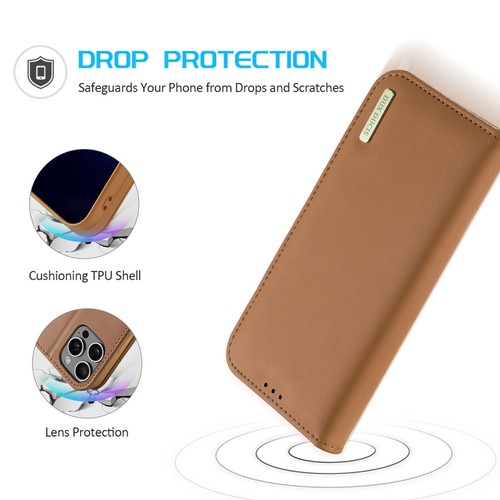 Echt Leder Brieftasche Kartenetui Magnet Flip Case für iPhone16e/16/15 ProMax - Bild 46 von 51