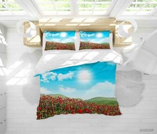 3D Flower Nursery Sun Cloud Quilt Cover Set Duvet Cover Bedding Pillowcases 145
