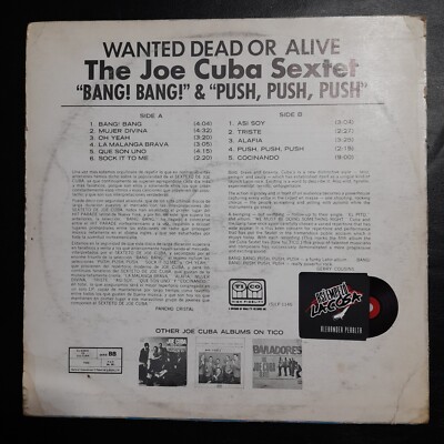 ☆　The Joe Cuba Sextet - Wanted Dead / LP The Joe Cuba Sextet– Wanted Dead Or Alive - Bang! Bang! Push