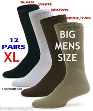 12 Pairs BIG MENS Physicians Choice VENTILATED Diabetic Variety Crew Socks