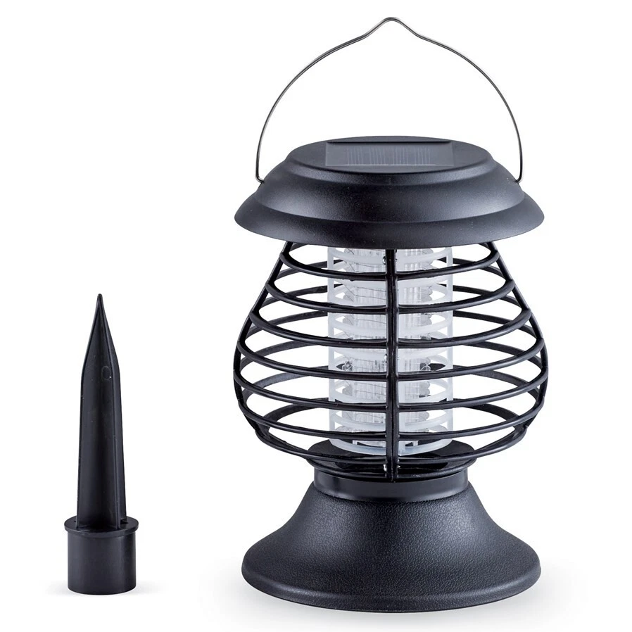 Solar Powered LED Lighted 3-in-1 Garden Porch Patio Bug Mosquito Zapper Lantern - Image 4 of 4