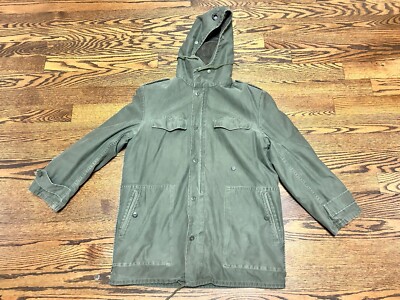 Vintage 1991 Jeans Express German Military Parka Heavy Canvas Removable  Lining