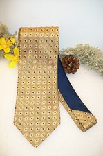 Tommy Hilfiger MensTie 100 Silk Made in USA Gold Navy Blue Red