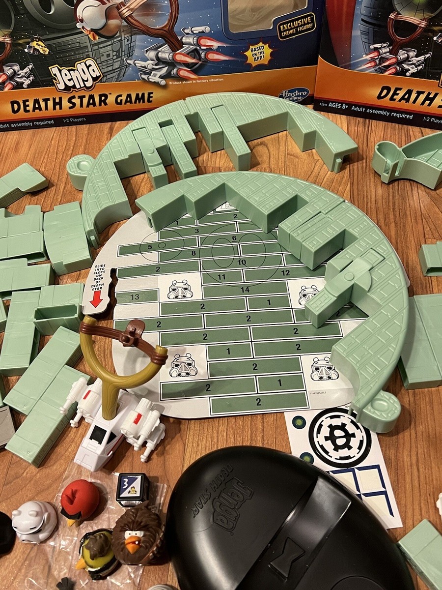 Angry Birds Star Wars Jenga – Étoile De La Mort, Lanceur X-Wing, Figurines Luke, Han, Chewbacca, Darth Vader, 31 Blocs