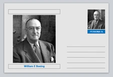 Personalities - souvenir postcard - William Boeing aviation