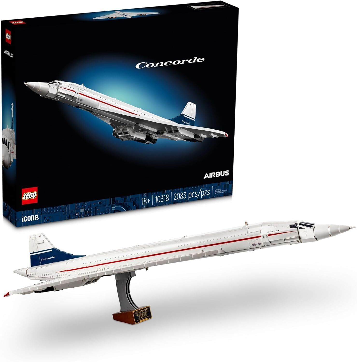 LEGO Icon Concorde 10318 AIRBUS Block Airplane Educational toys Toys 2083 pieces