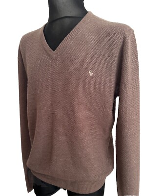 Vintage Christian Dior Monsieur Sweater Light Brown Mens Knit V