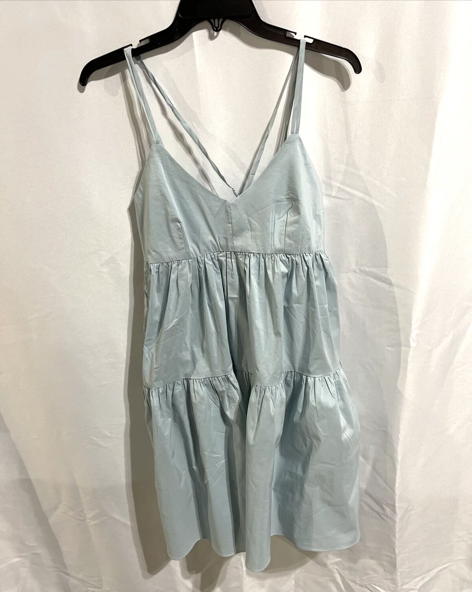 Women's light blue babydoll cheap dress