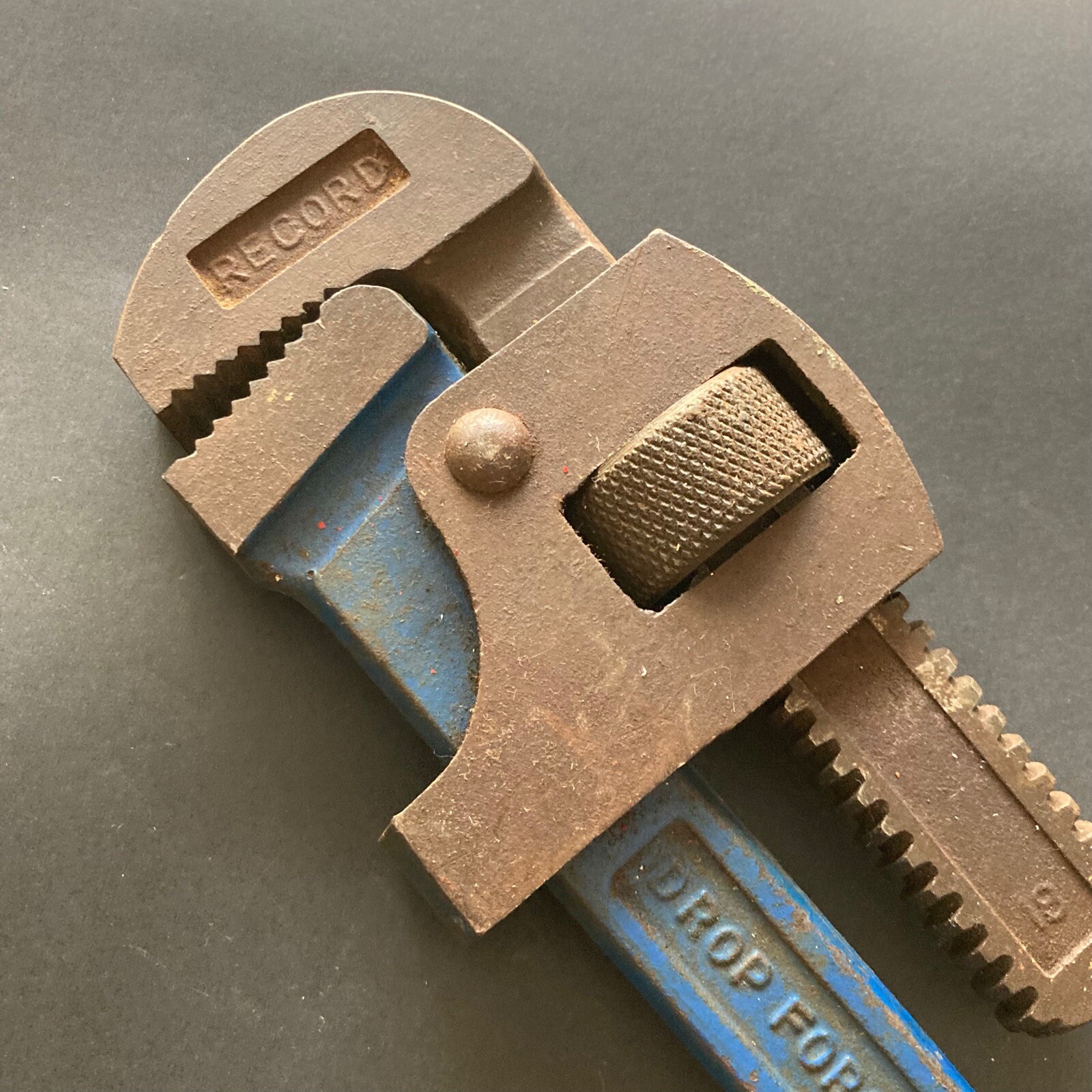 VINTAGE 18" RECORD 460mm ADJUSTABLE PIPE WRENCH HAND TOOL MADE IN