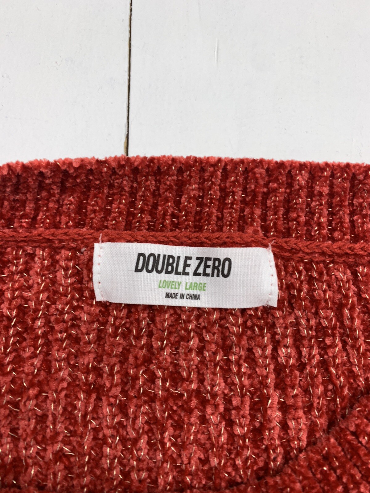 Double Zero Womens Red Knit Pullover Sweater Size… - image 3