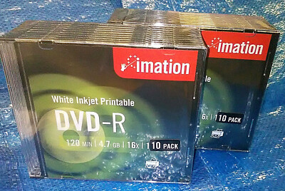 DVD-R Imation White Inkjet Printable 120 min 4,7 GB 16X Insgesamt 20 Stück 