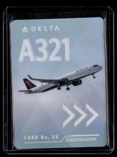 Delta Airlines Pilot Trading Card #58 Airbus A321 2022 Collectible Card