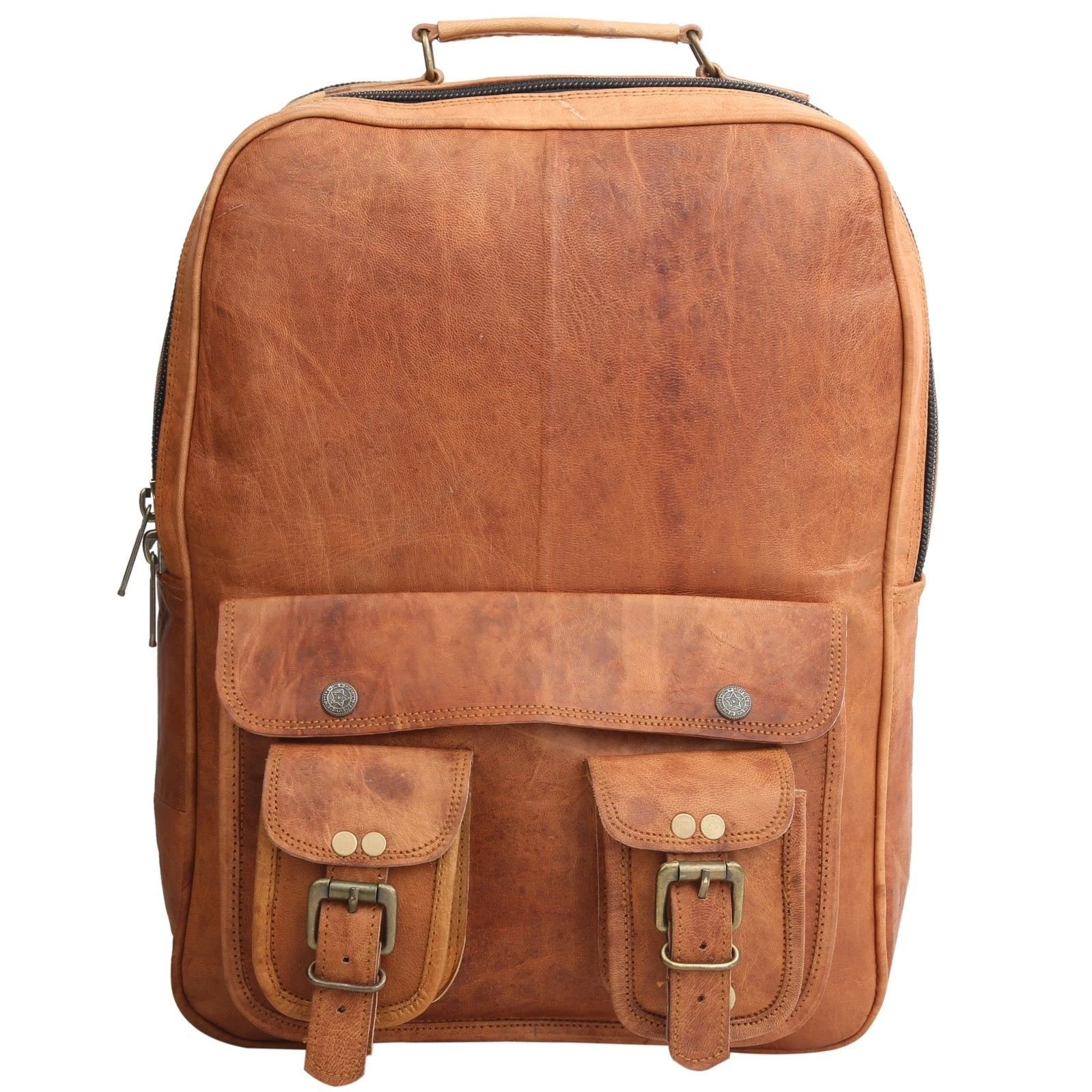New Genuine Rustic Leather BackPack Rucksack Travel Bag For Men's and Women's