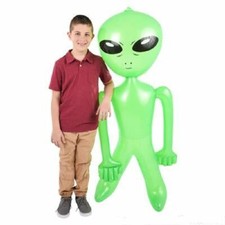 WHOLESALE LOT 6 HUGE GIANT 72" Green Alien Inflatable Blow Up Inflates-Kids Love