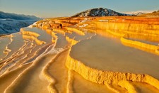 Landscape mountains sunset iran hot spring rock Custom Gaming Mat Desk