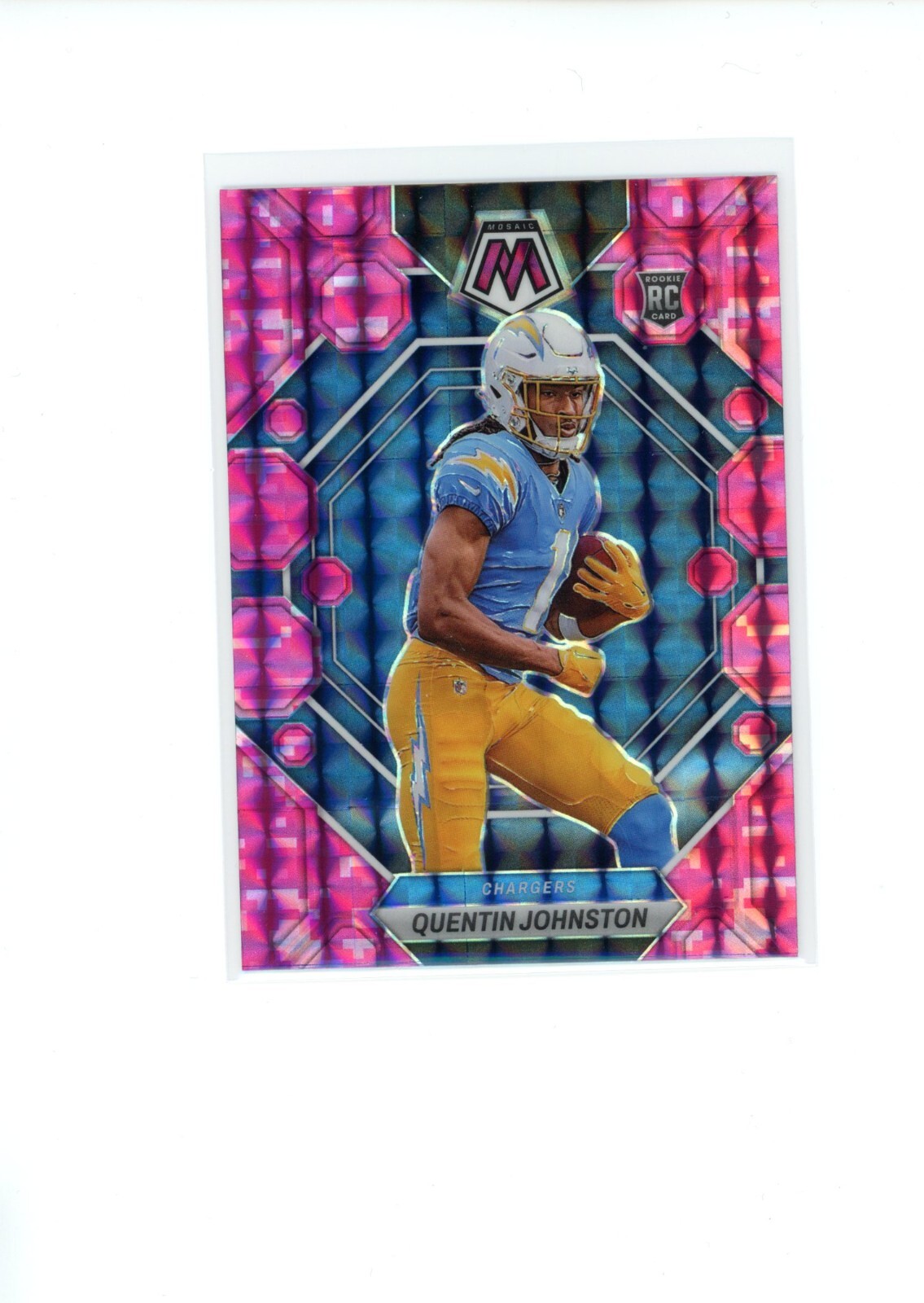 2023 Panini Mosaic Quentin Johnston #356 Pink Camo Mosaic Prizm Rookie Card RC