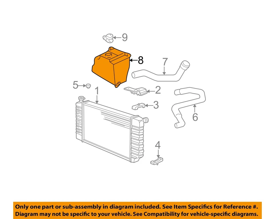 Used Engine Coolant Reservoir fits: 1995 Chevrolet Suburban 2500 gasoline engine - Image 3 of 4