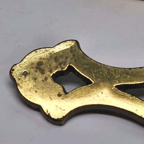Vintage Gussmetall Kommode Schubladengriffe Paar mit Messingoberfläche BPC 20268 Cont. B 9"x4" - Bild 7 von 11
