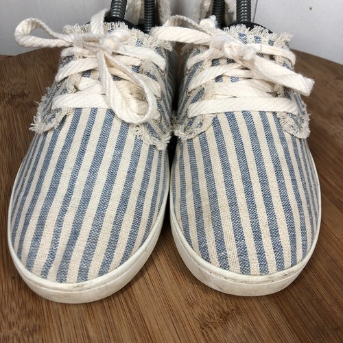 Sanuk Shoes Womens 6 Maisie Blue White Striped Sneakers Canvas Casual Beach - Picture 4 of 11