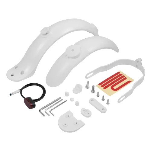 Front & Rear Fender Mudguard w/Taillight for Xiaomi M365/1S/PRO Electric Scooter - Picture 14 of 17