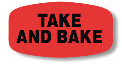 TAKE AND BAKE LABELS 1000 ea PER ROLL 1M/RL free shipping STICKERS store labels