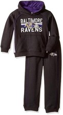 NWT Infant Baltimore Ravens "Classic Fan" Fleece Hoodie and Pant Set