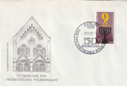 DDR-FIRST DAY COVER,1988 The 50th Anniversary of the Crystal Night - Picture 1 of 1