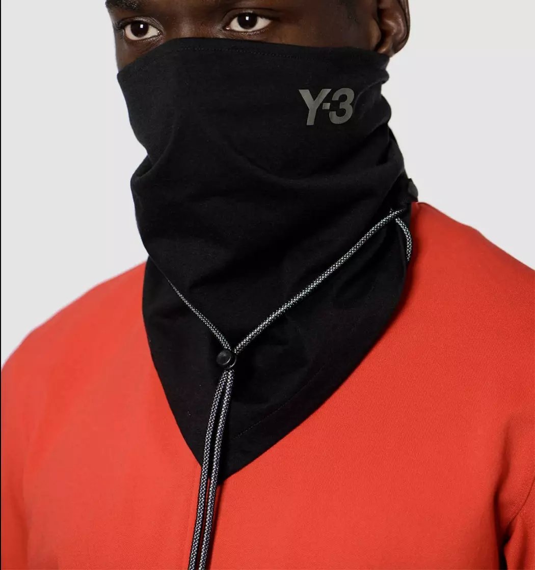 Y-3 Yohji Yamamoto Reflective Bandana Logo Face Mask Mouth Adidas