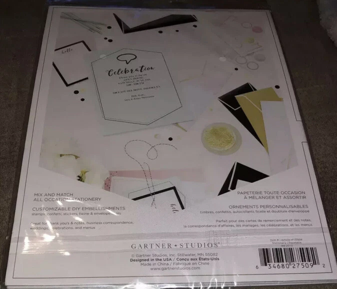 3 Gartner Studios плоский стационарный бумаги новый 20 штук 8,5 x 11 бирюзовый с золотой фольгой - Изображение 4 из 4