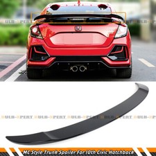For 17-2021 Honda Civic Fk4 Fk7 5dr Hatchback Mc3 Glossy Black Rear Spoiler Wing