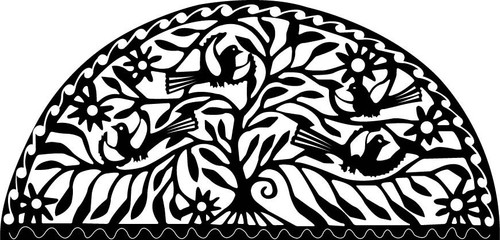 Birds on the tree Arch Wall Art - DXF SVG DWG PDF CNC Plasma Laser Wood Router