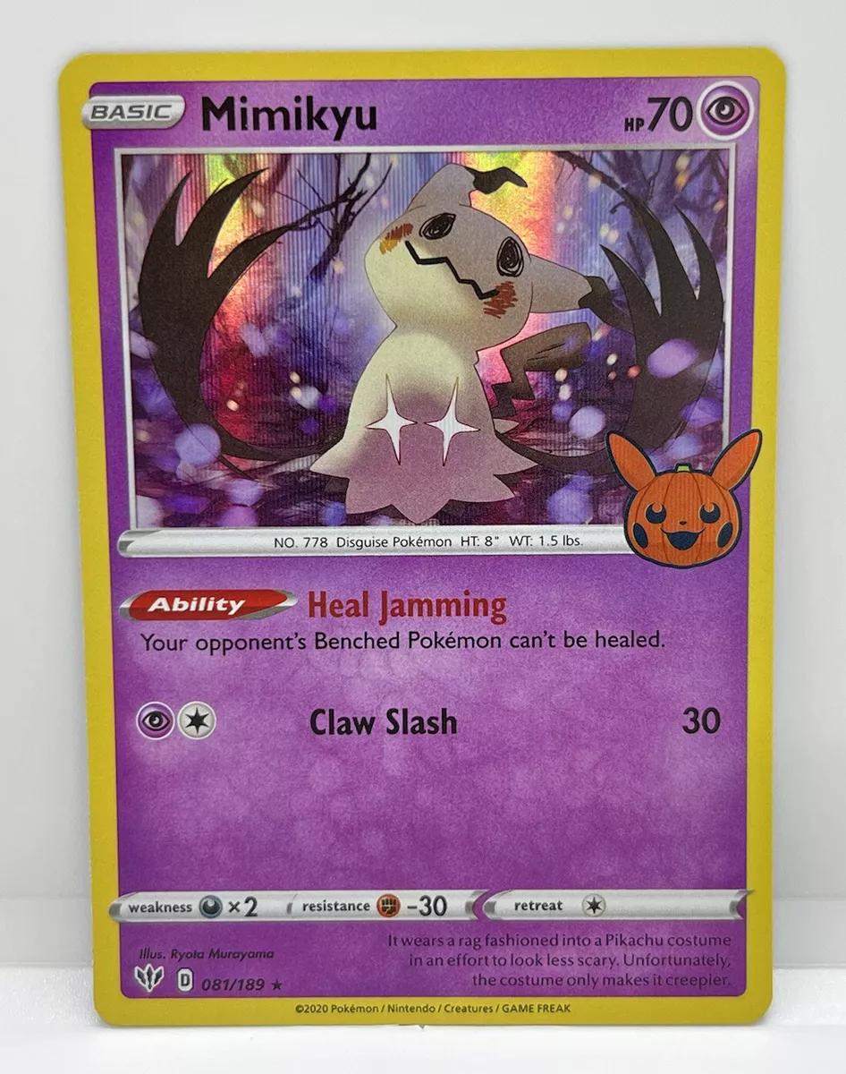 Mimikyu Pokemon Card Holo 2020 Trick Or Trade Halloween Special