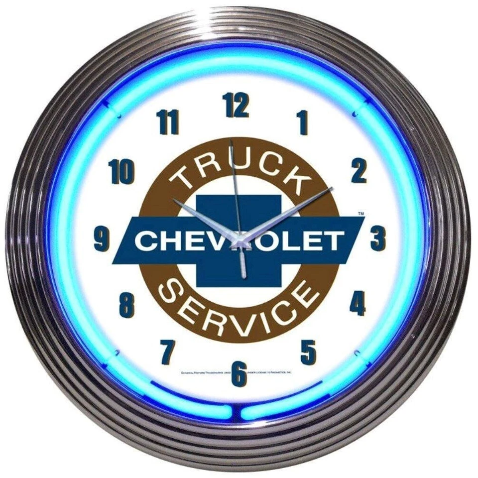Neonetics 8TRUCK Chevy Truck Chevrolet Service 15 Inches Neon Clock