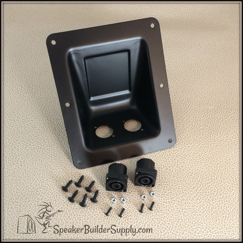 Angled dual speakon jack dish dish only or as a complete kit with