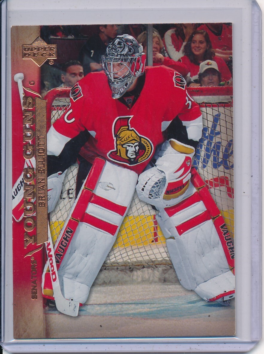 BRIAN ELLIOTT 2007-08 UPPER DECK SERIES 1 YOUNG GUNS ROOKIE CARD RC #237