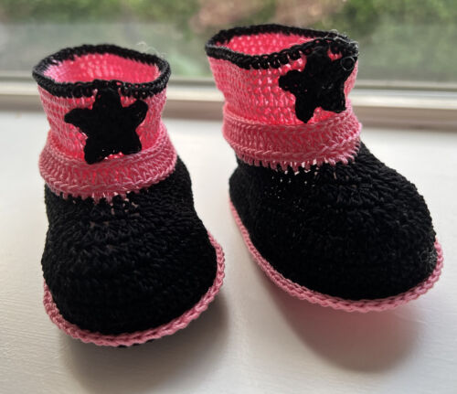 Baby Crochet Cowgirl Cowboy Boots - Picture 1 of 5
