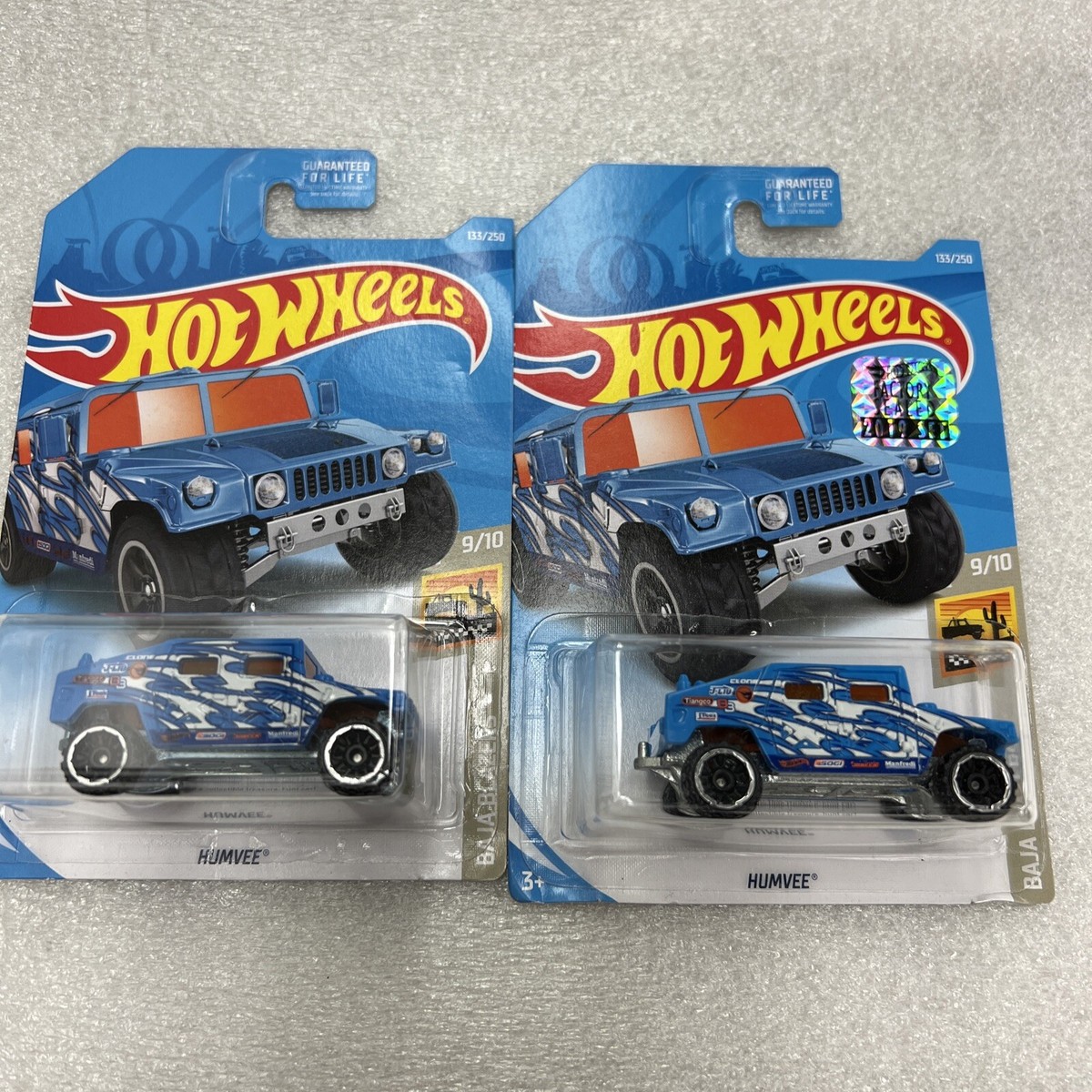 2019 Hot Wheels(2)BAJA BLAZERS#9/10 Treasure Hunts Humvee #133/250 New/Card  B186