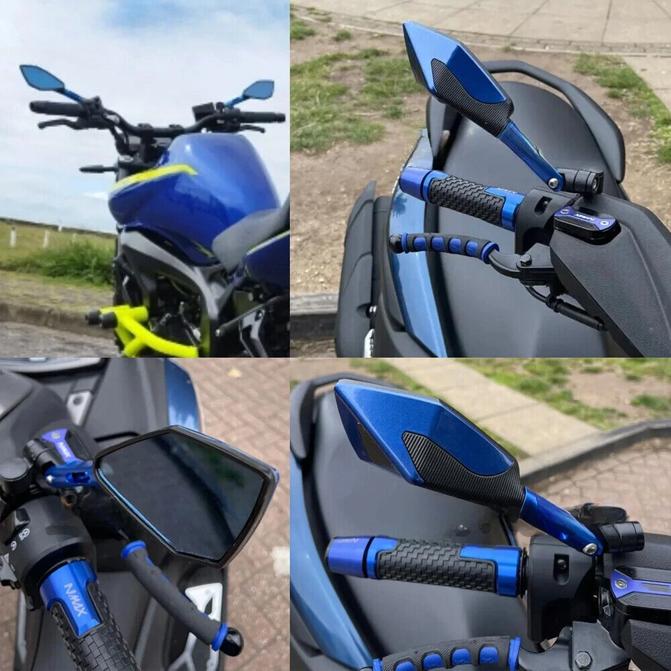 For YAMAHA TTR 230 110E 125 250 Blue Motorcycle Rear View Mirrors Anti-dazzling Foto 3 de 3