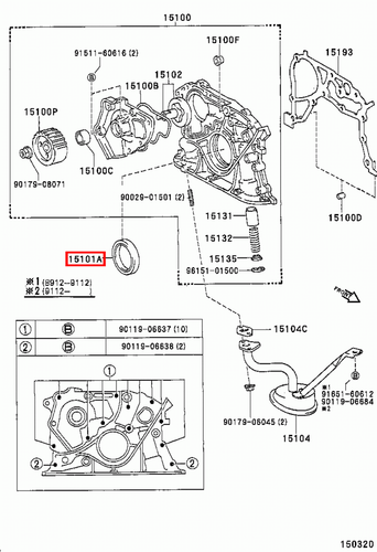 Genuine Hilux LN90 Hilux Surf LN130 2L Front Crankshaft Crank Oil Seal - Picture 12 of 20